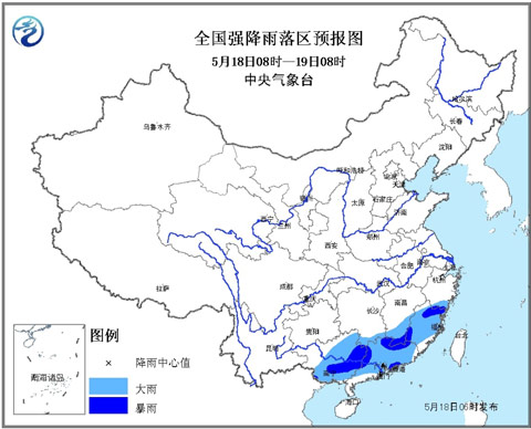 南方強(qiáng)降雨區(qū)域南移 北方大范圍降水展開(kāi)