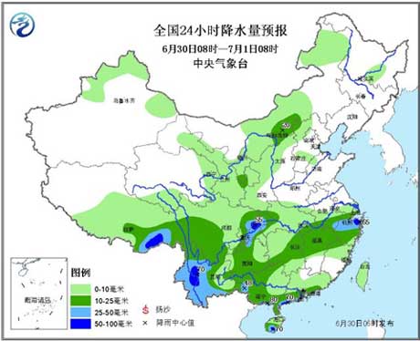 長江中下游較強(qiáng)降雨再起 云貴川渝雨勢漸弱