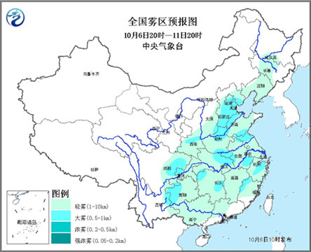 中東部地區(qū)將迎下半年以來最嚴(yán)重霧或霾天氣