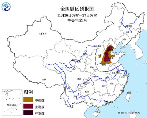 霾黃色預(yù)警：京津冀等地局地有重度霾