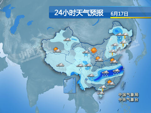 江淮江南強降雨持續(xù) 東北華北有小到中雨