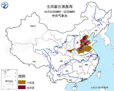 華北黃淮等地持續(xù)霧霾 江南華南雨勢(shì)增強(qiáng)