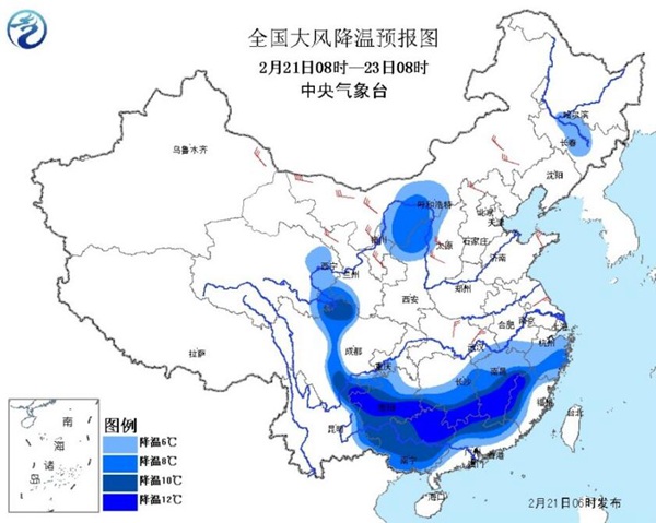 雨雪覆蓋我國(guó)大部疆域 多地降溫超12℃
